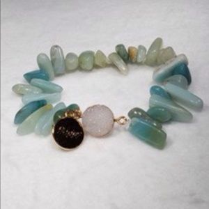 Handmade boho beaded stretchy bracelet